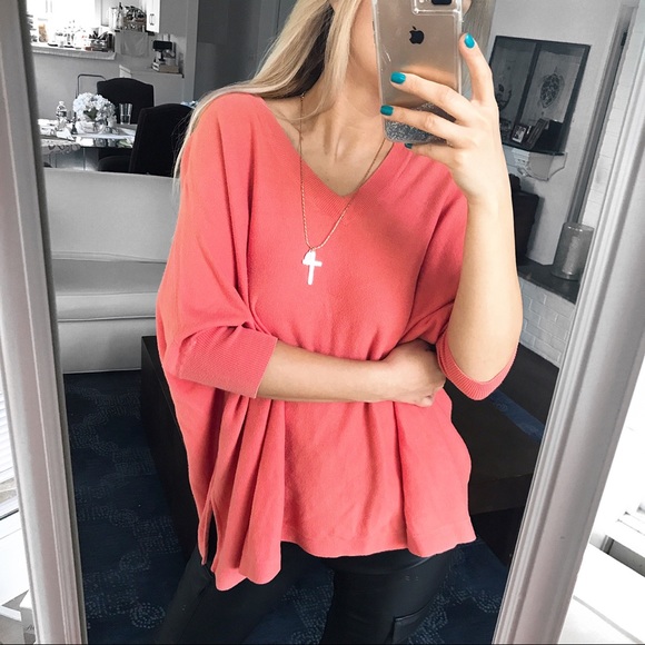 Acrobat Sweaters - 🆕 CORAL V-NECK OVERSIZED SWEATER!